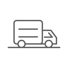 shopping delivery truck transport commerce in thin line style