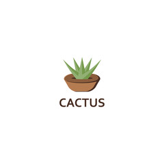 Fototapeta na wymiar Cactus icons in a flat style on a white background. Home plants cactus in pot. Design inspiration. Usable for your Business, community, etc