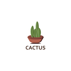 Cactus icons in a flat style on a white background. Home plants cactus in pot. Design inspiration. Usable for your Business, community, etc