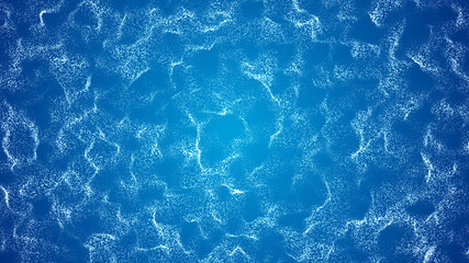 Obraz premium Abstract wave with moving dots. Flow of particles. Cyber technology illustration. 3d rendering