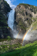 Mollisfossen waterfall, Nord-Reisa, Troms, Norway.