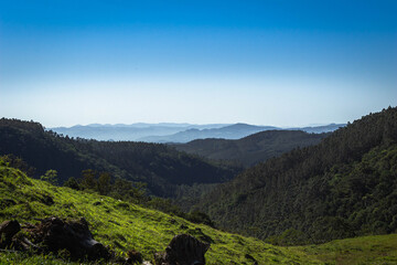 Beautiful nature landscape of the mountains called the region known as the valley of the pyramids, in the region of santa catarina, southern brazil