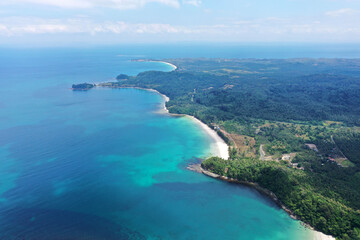 Fototapeta na wymiar A Beautiful Beach at Borneo, Sabah Malaysia.