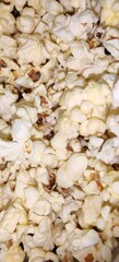 Salted popcorn in a plate