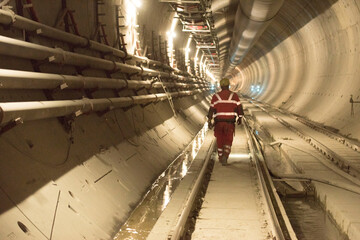 a railway tunnel construction site