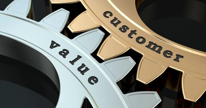 Customer Value gearwheels, 3D animation video