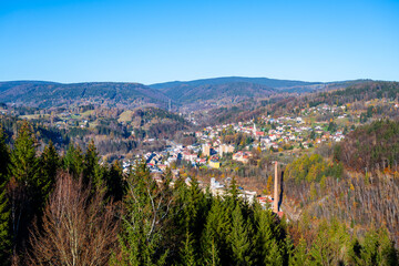Obraz premium Aerial view of Tanvald