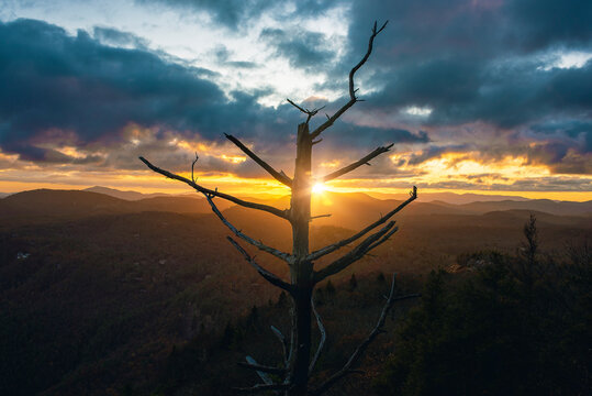 sunset in the mountains