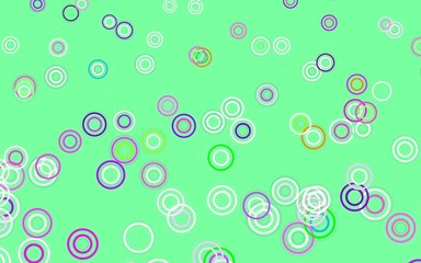 Fototapeta na wymiar Light Green, Red vector template with circles.