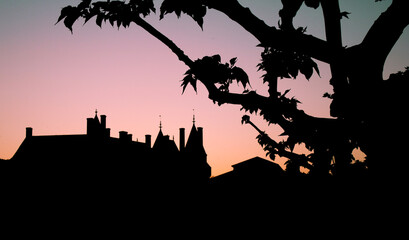 silhouette of a city