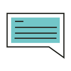 digital marketing speech bubble communication line and fill