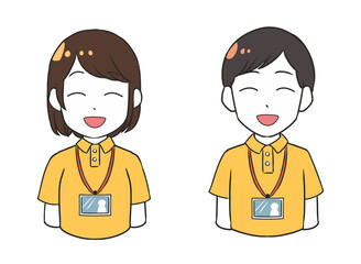 笑顔の介護士　ユニフォーム