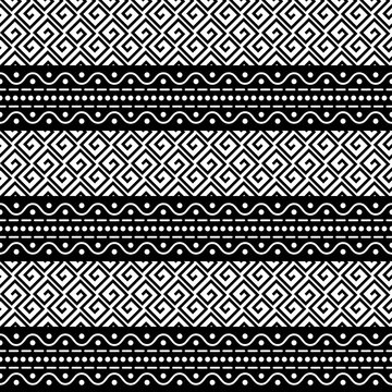 Black and White horizontal stripe geometric design