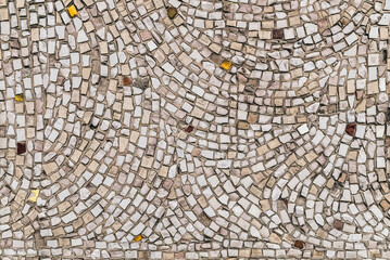 Texture of old ceramic mosaic