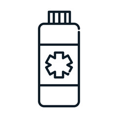 health bottle prescription medicine line icon