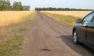 off road near the country yard 