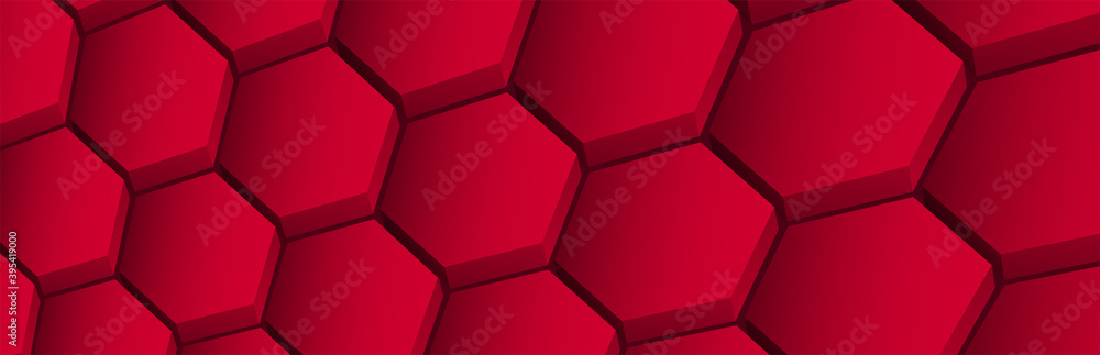 Aufkleber abstract 3d background of futuristic surface with hexagons. honeycomb concept.