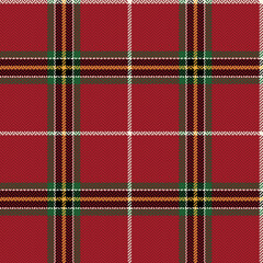 Christmas print in scottish style. Tartan seamless pattern. Checkered texture fabric pattern.