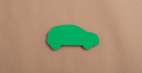 car vehicle transporter paper cut