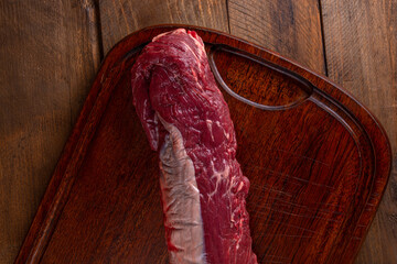 Fresh and raw fillet Mignon