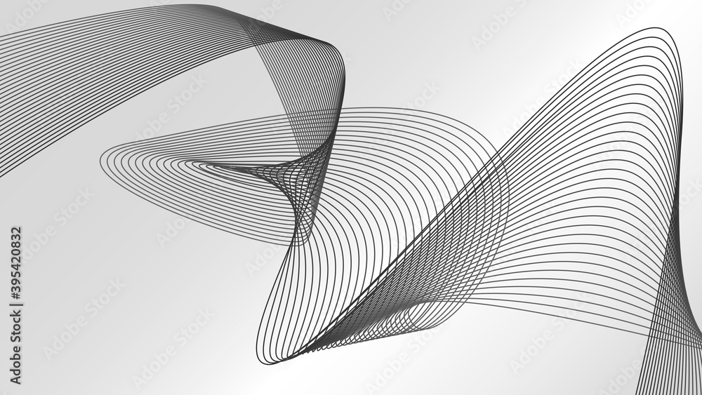 Poster Abstract background with gray halftones.Vector dynamic wave. EPS 10