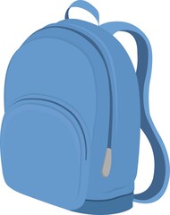 Vector emoticon illustration of a backpack