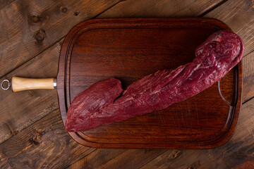 Fresh and raw fillet Mignon