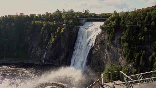 Montmorency Falls is one of the most popular tourist attraction in Quebec city