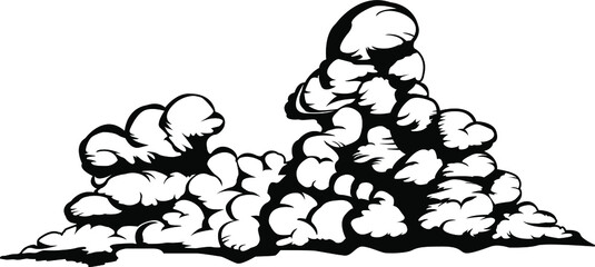
black and white cloud illustration