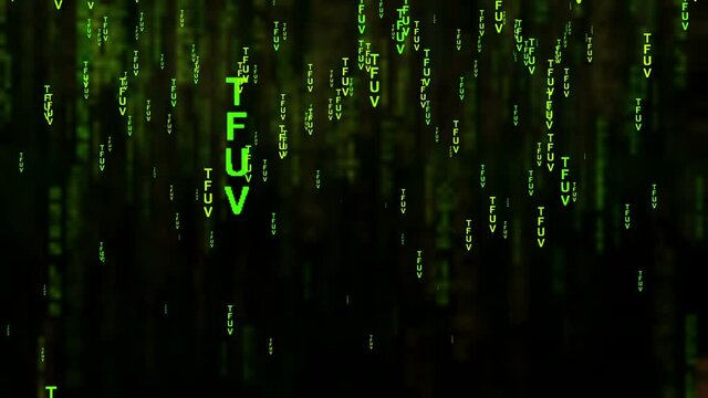 Code text on the screen concept