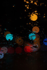 Bokeh in a rainy night