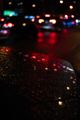Bokeh in a rainy night