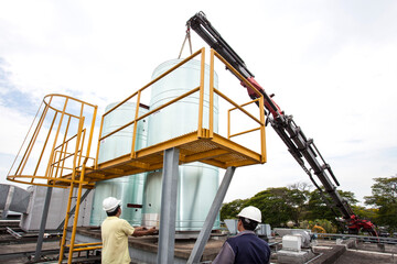 workers on construction site