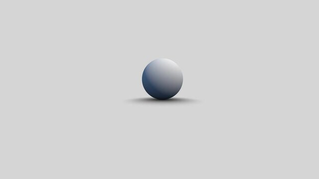 Moving Near Sphere on Empty White Plane Shaded