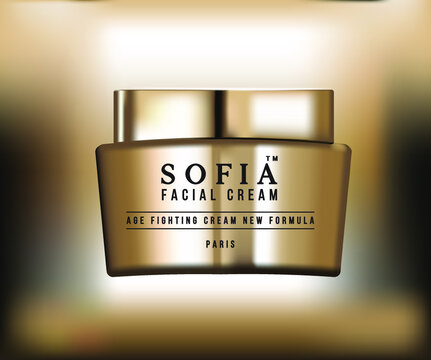 Cosmetic Jar Mockup, Cosmetics Jar Mockup Design.. High End Cosmetics Jar Template, Suitable For Face Cream And Foundation