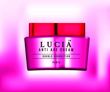 Cosmetic Jar Mockup, Cosmetics Jar Mockup Design.. High End Cosmetics Jar Template, Suitable For Face Cream And Foundation