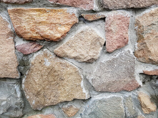 Old stone wall. Rough texture. Place for text.