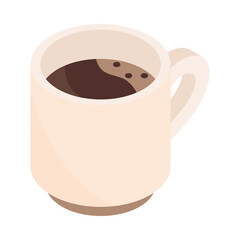 coffee cup brewing isometric icon design