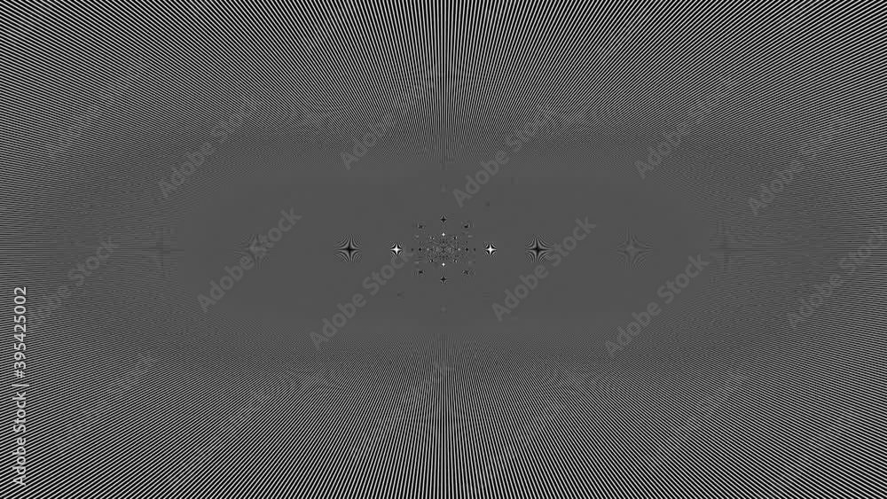 Poster multiple offset central spoked monochrome filters