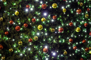Obraz na płótnie Canvas Christmas tree festive background colorful wallpaper picture winter holidays season