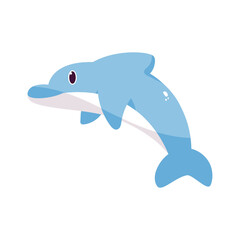 Isolated cartoon of a dolphin - Vector illustration