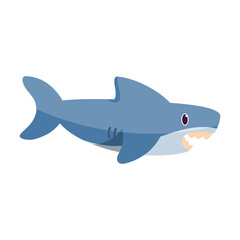 Isolated cartoon of a shark - Vector illustration