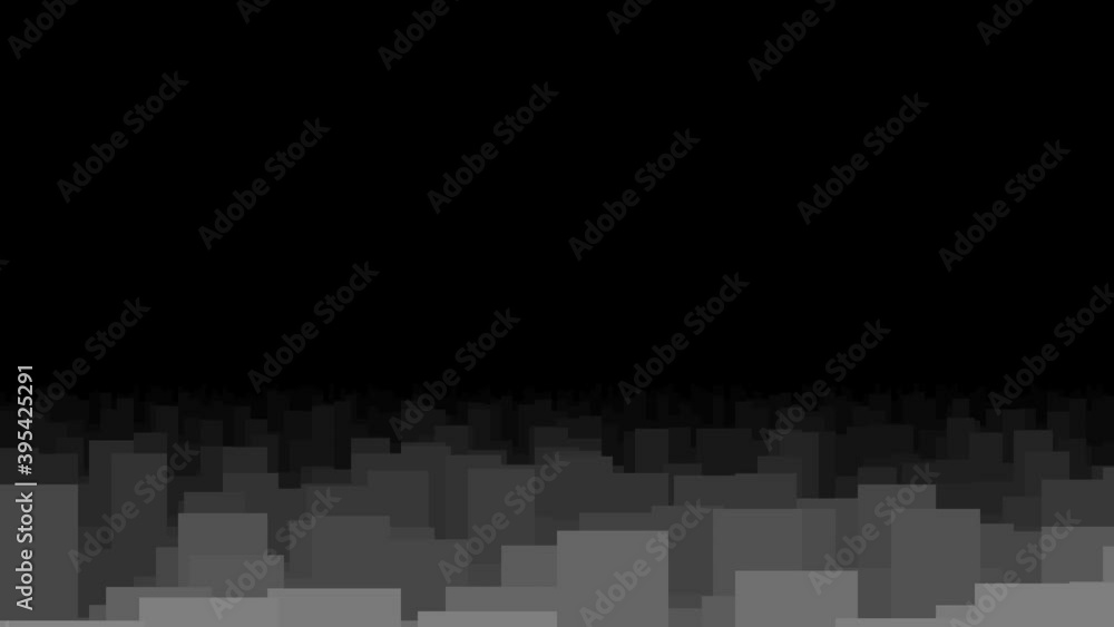 Poster abstract parallax layers of buildings mask
