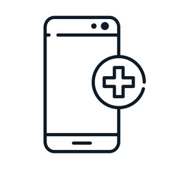 health medical smartphone online service line icon