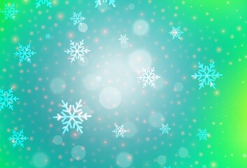 Light Green vector pattern in Christmas style.