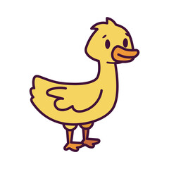 Isolated cartoon of a duck - Vector illustration