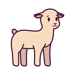 Isolated cartoon of a sheep - Vector illustration