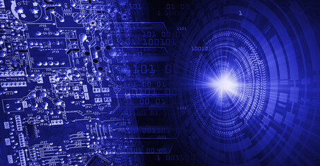 cyber circuit future technology concept background