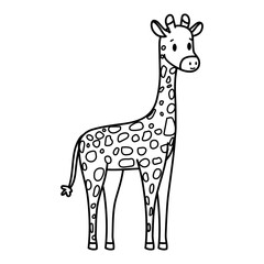 Isolated cartoon of a giraffe - Vector illustration