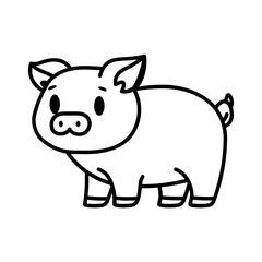 Isolated cartoon of a pig - Vector illustration